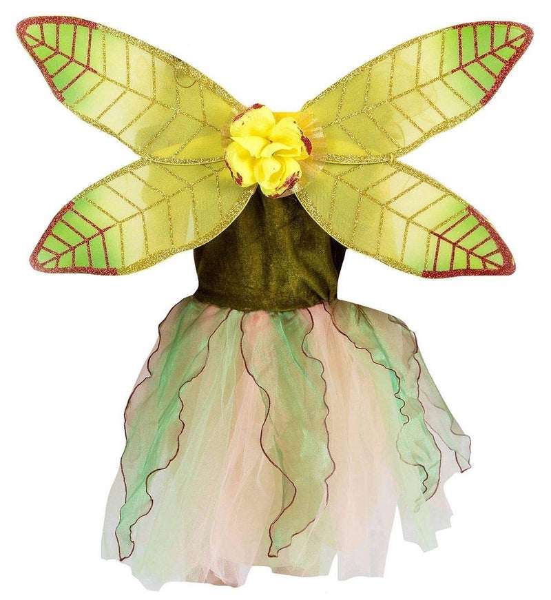 Petitebella Fairy Costume Dress 1-10y (Olive Green, 6-8 Years) - Image 3